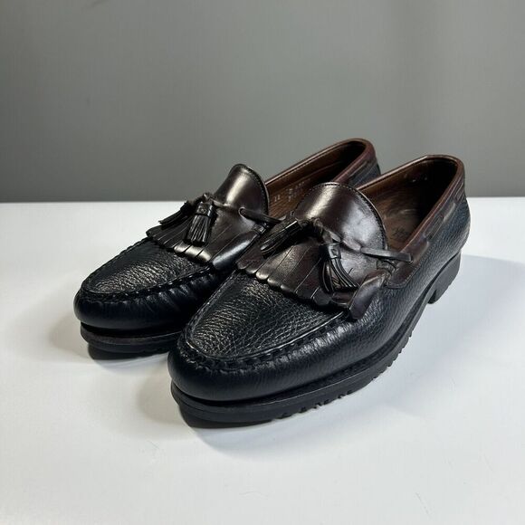 Allen Edmonds Nashua Loafer Men’s 11 D Brown Leather Tassel Slip On Dress - Picture 1 of 9